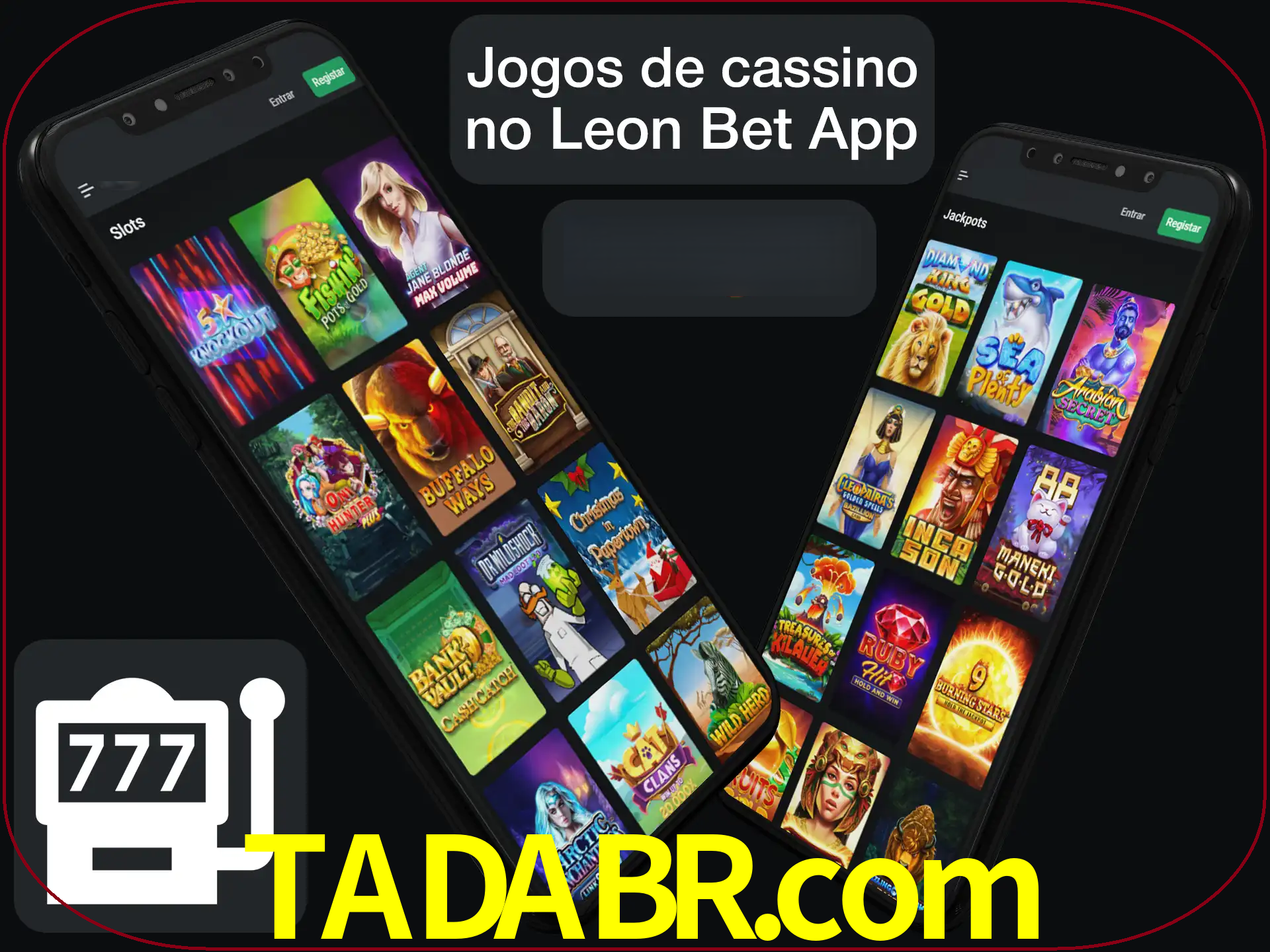 Escolha quais jogos de cassino jogar no app.