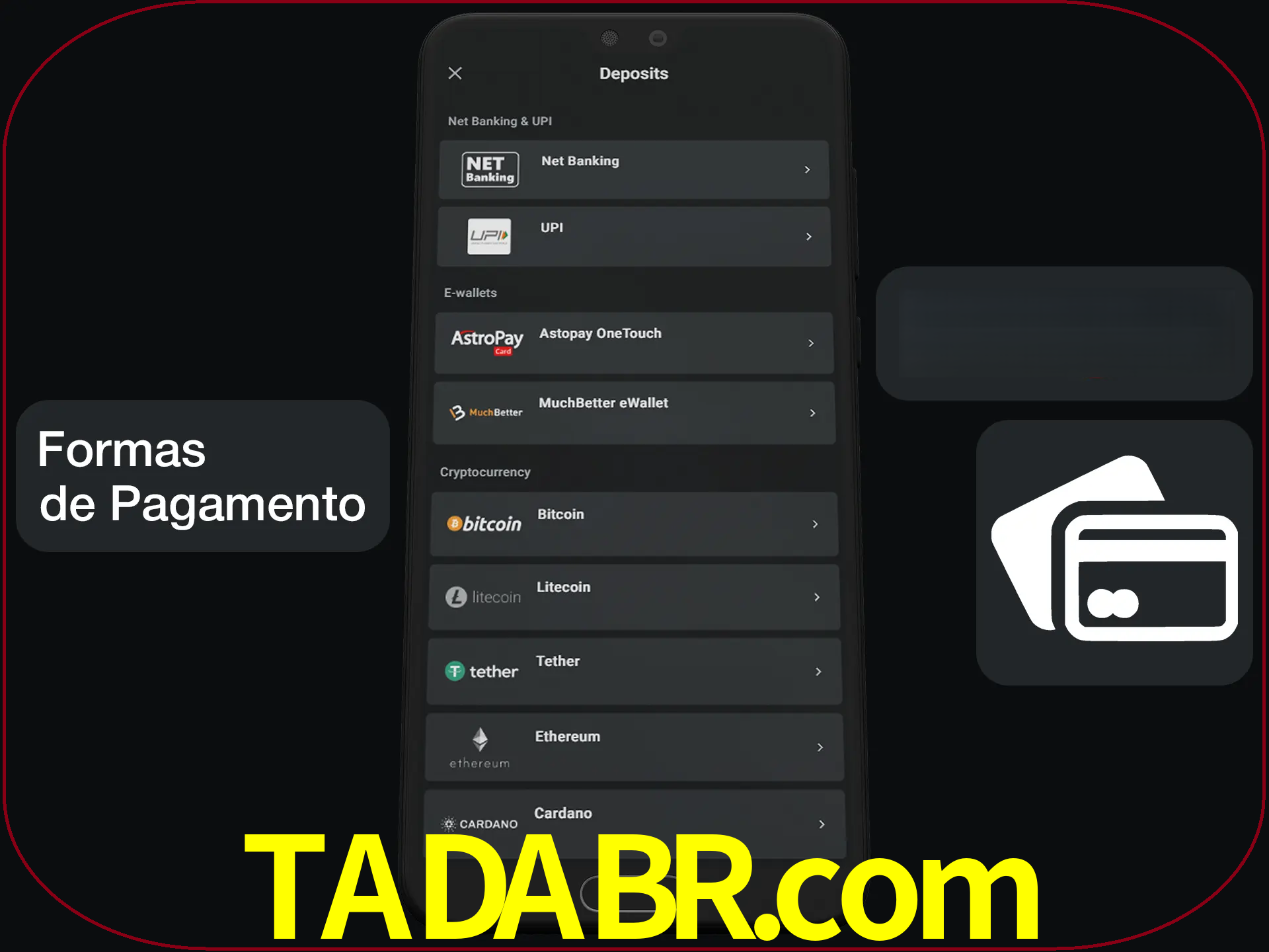 Escolha a forma de pagamento de sua preferência.