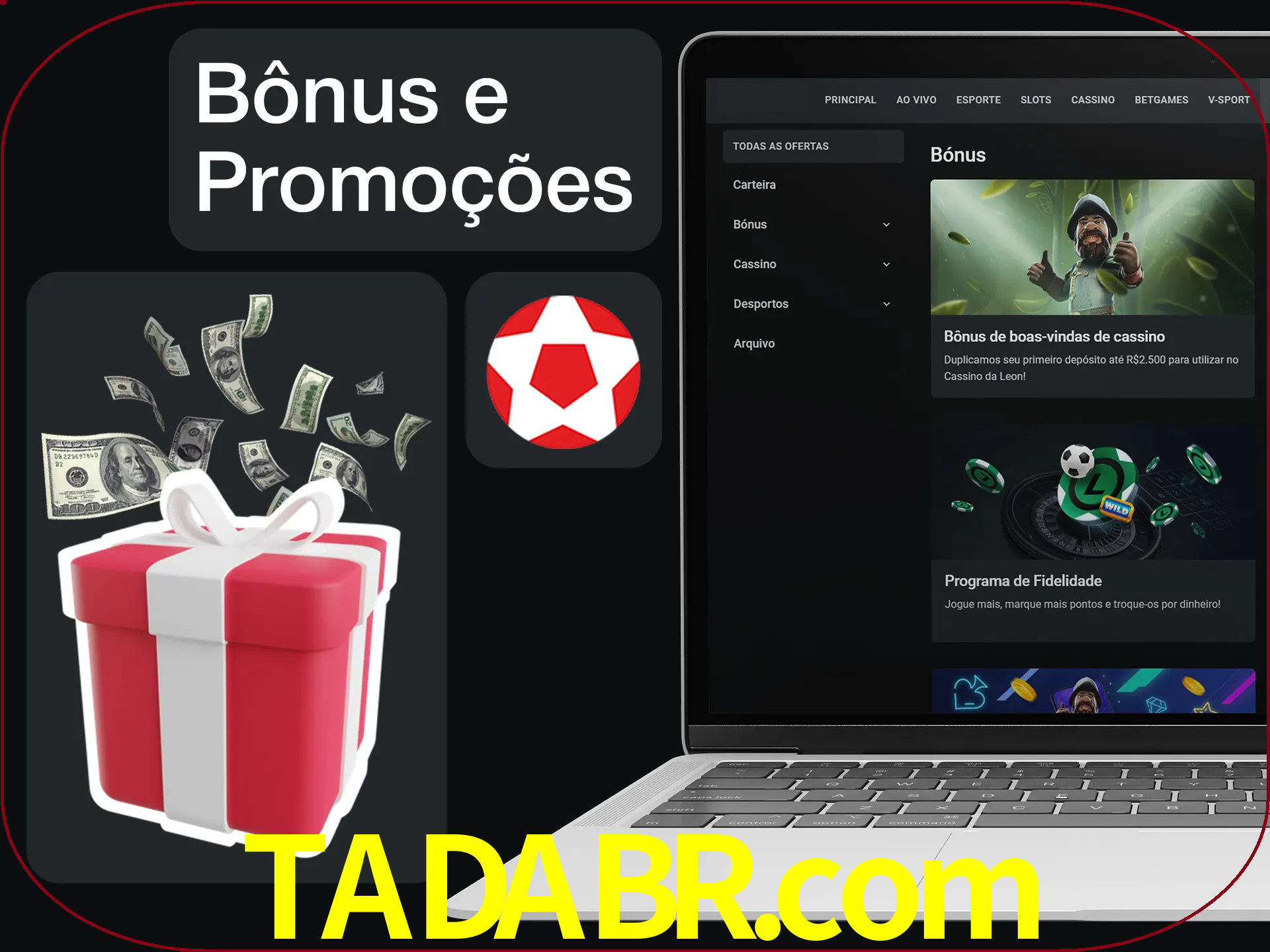 Verifique se há novos bônus e promoções.