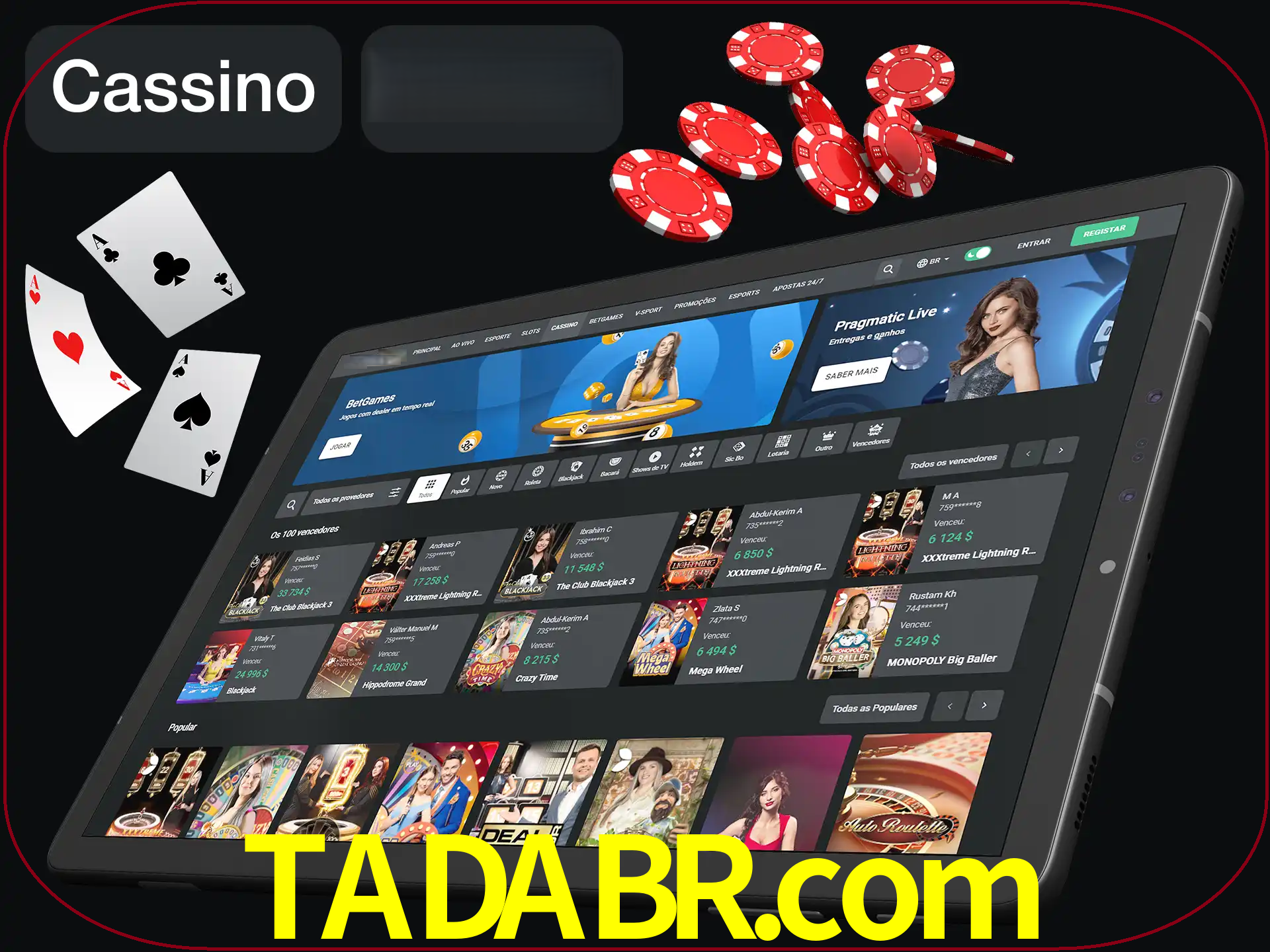 Jogue vários jogos de cassino em nosso cassino.